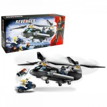 Конструктор "Мстители: Погоня на вертолёте Чёрной вдовы" 289 деталей.