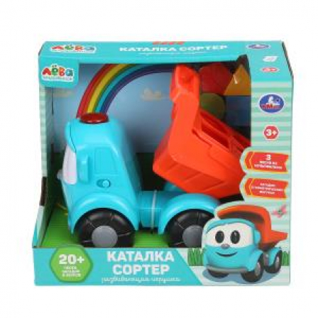 Каталка-сортер, 20+ песен,сказок,звуков Грузовичок Лева в кор.