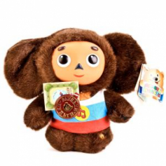 Игрушка мягк. "Мульти-Пульти" Чебурашка с пласт. мордочкой 17 см озвуч