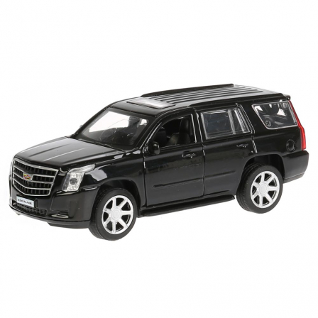Машина металл Cadillac Escalade черный. 12см открыв. двери, инерц.Технопарк.