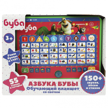Обучающий планшет Буба 150 звуков,песен и стихов.свет.кор.бат Умка в кор.36шт
