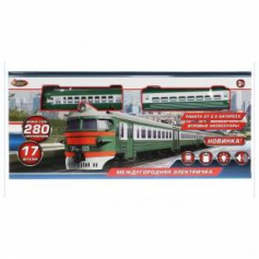 Железная дорога ЭЛЕКТРИЧКА свет-звук дл.пути 280см кор.46,7*20,5*4,4см ИГРАЕМ ВМЕСТЕ в кор.2*18шт