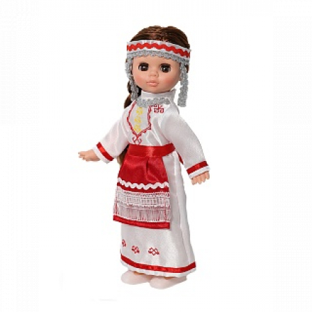 Кукла Эля в чувашском костюме. Игрушки для детей старше 3 лет из пластмассы неозвученные, без механи
