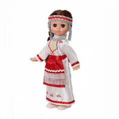 Кукла Эля в чувашском костюме. Игрушки для детей старше 3 лет из пластмассы неозвученные, без механи