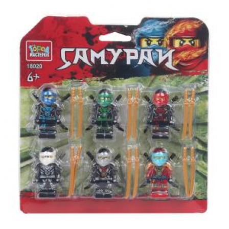Конструктор фигурки самураи-6 шт. Город мастеров в кор.2*144шт