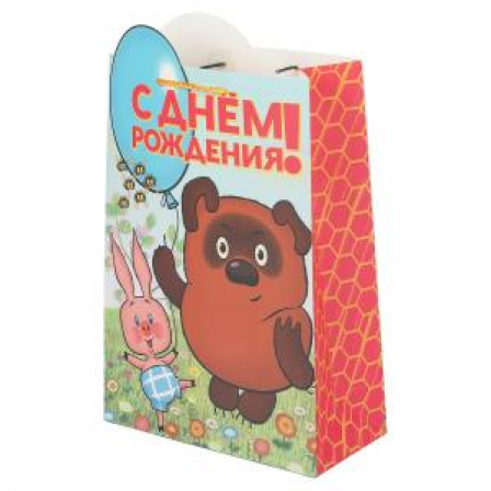 Пакет подарочный СОЮЗМУЛЬТФИЛЬМ Размер ml,винни пух,вырубка