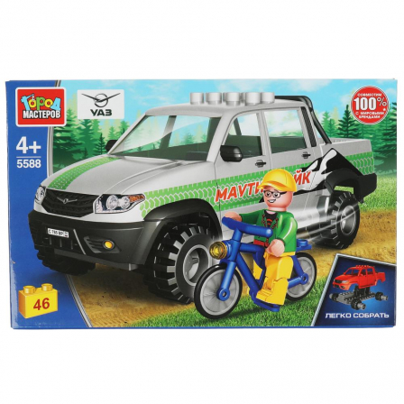 Конструктор UAZ PICKUP, 46 дет. (легко собрать) Город мастеров в кор.2*18шт