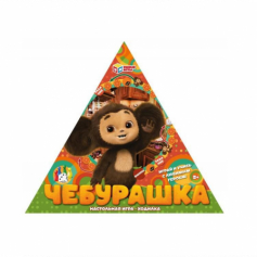 Настольная игра-ходилка Чебурашка. В треугольной коробке. 300х300х50 мм. Умные игры