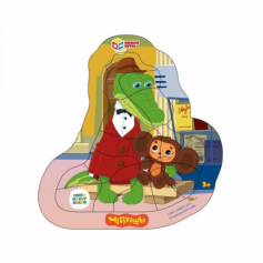 Союзмультфильм. Чебурашка и крокодил Гена. Фигурный пазл в рамке. 250х215х5мм. Умные игры в кор.50шт