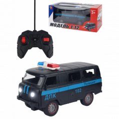 Машинка на р/у (24х11х12,5 см, свет, USB, в кор., пульт 2*АА не в к-те, цвет:чёрный)