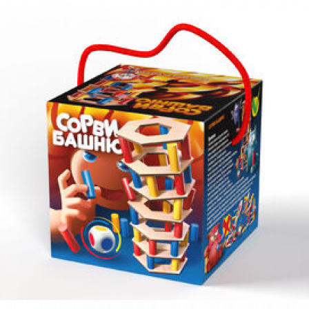 Игра для всей семьи "Сорви Башню" (цветная)