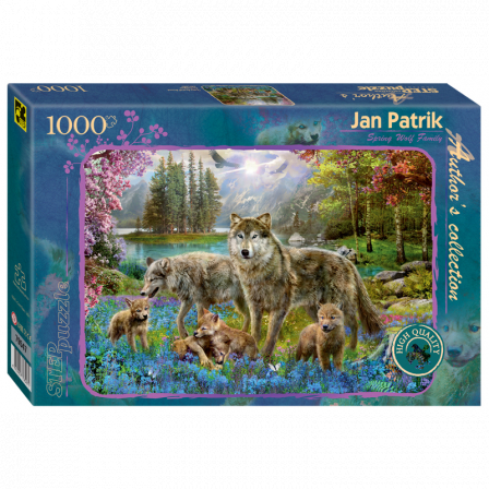 Мозаика "puzzle" 1000 "Семья волков весной" (Авторская коллекция)