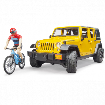 *Внедорожник Wrangler Rubicon Unlimited c велосипедистом и фигуркой