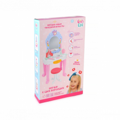 Набор "Модница"Girl's club" на бат. в наборе: туалетный столик с зеркалом, стульчик