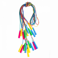 Игрушка скакалка цветная длина 2,5 м (100шт)