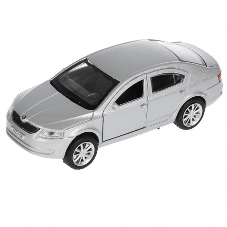 Машина металл "SKODA OCTAVIA",серебристый длина 12 см, откр дв, багаж, Технопарк.