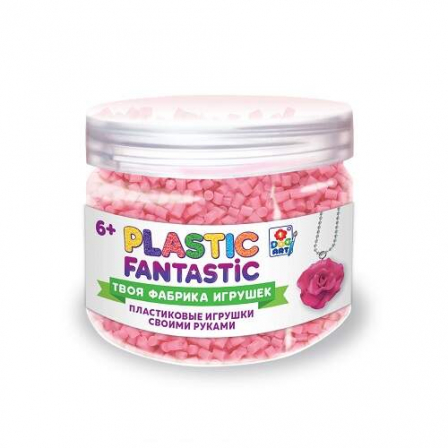 Plastic Fantastic. Гранулированный пластик 95 г, розовый с аксес. в баночке 5,7хD7 см