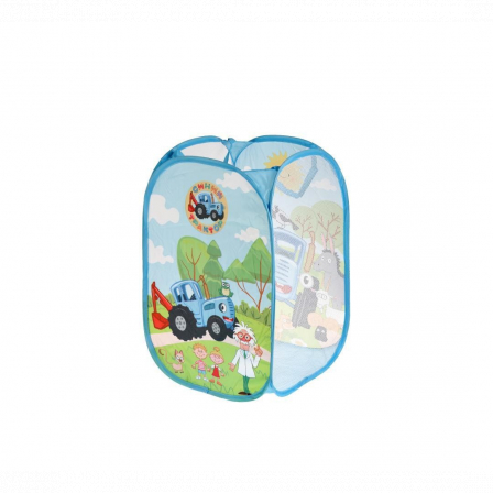 Корзина для игрушек Синий ТРАКТОР 36*58см ИГРАЕМ ВМЕСТЕ в кор.24шт