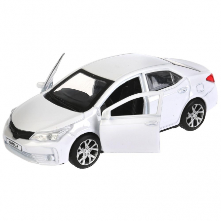 Машина металл TOYOTA COROLLA, длина 12см, откаыв. двери, инерц, белый, в кор. Технопарк