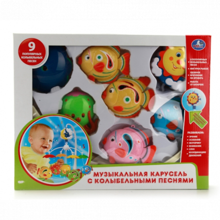 Погремушка "Умка"на бат.на подвеске. (9 колыб,5 фигурок)