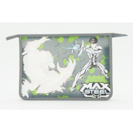 Папка для тетрадей "Max Steel"  A5+ на молнии (раскрась фломастерами)