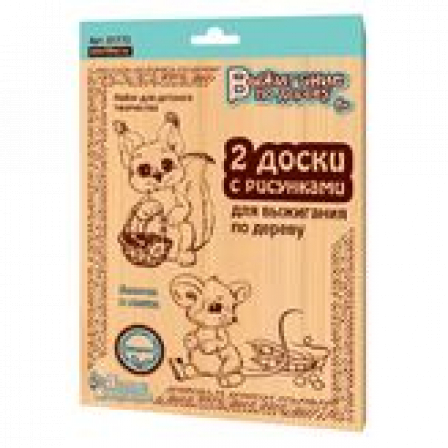 Выжигание. Доски для выжигания 2 шт "Белочка и мышка" (блистер)