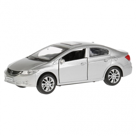 Машина"Технопарк" мет.Honda Civic 12см, инерц,открыв.двери,серебристая