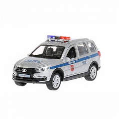 Машина металл LADA grantacross 2019 полиц12см,инерц.сереб,кор Технопарк