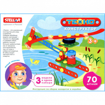 Конструктор "Техно" (Вертолёт, 70 дет)