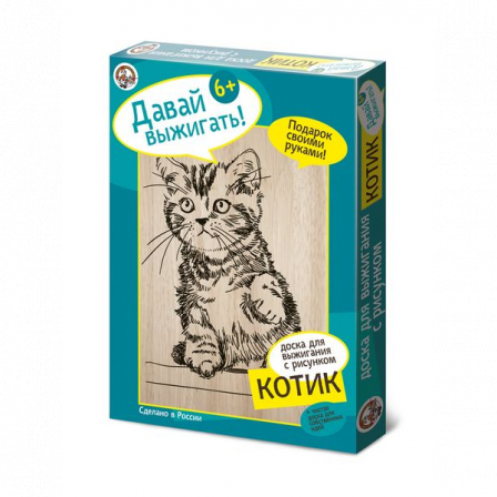 Рисунок для выжигания Котик.