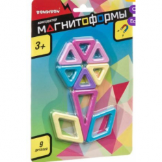 Магнитный конструктор МАГНИТОФОРМЫ Bondibon, набор 9 мини-дет., CRD 22х15 см