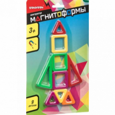 Магнитный конструктор МАГНИТОФОРМЫ Bondibon, набор 9 мини-дет., CRD 25х16 см