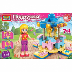 Конструктор карусель 7в1, 159 дет. Город мастеров в кор.36шт