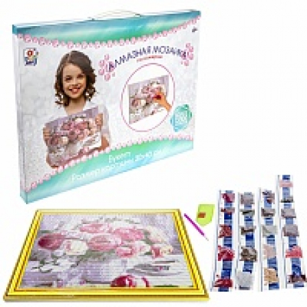 Алмазная мозаика 30х40 см. Набор "Букет" в коробке