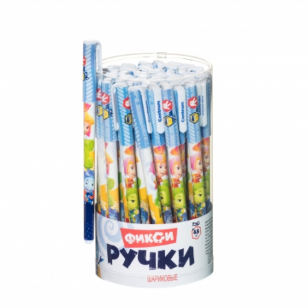 Ручка шариковая "Фиксики", цвет чернил синий, 0.7мм, в друме