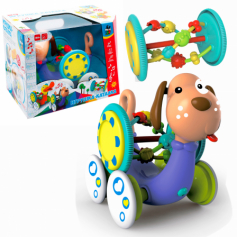 Игрушка пластм. "СОБАКА" BABY YOU BONDIBON, муз., едет при наж. на хвост, съемн.игрушка, BOX