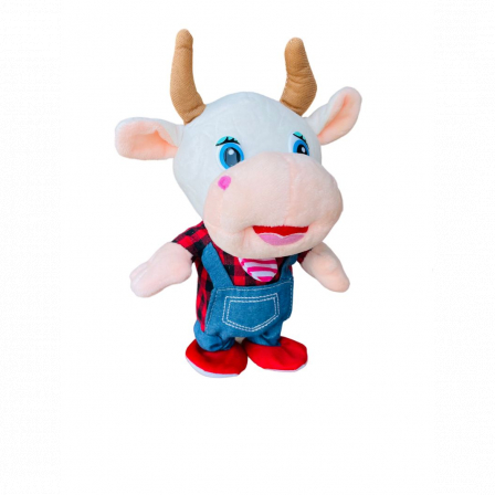 А Мягкая игрушка Корова муз на бат  1438-20