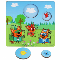 Игрушка дер. "Три кота ", наст. игра, вклад. "Супергерои"
