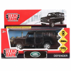 Машина мет.Технопарк Land Rover Defender 12см,открыв. двери,инерц,черный