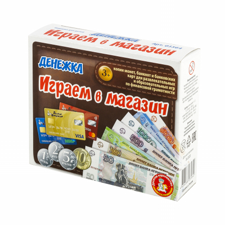 Игра настольная "Денежка. Играем в магазин. Покупаем продукты"