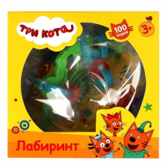 Логическая игра шар-лабиринт Три Кота кор.12*12*12см ИГРАЕМ ВМЕСТЕ в кор.2*72шт