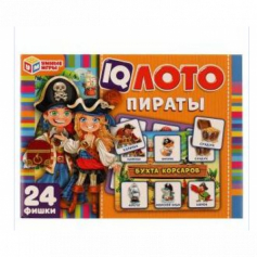 Настольная игра.Пираты. IQ ЛОТО.  138х189х32мм. Умные игры