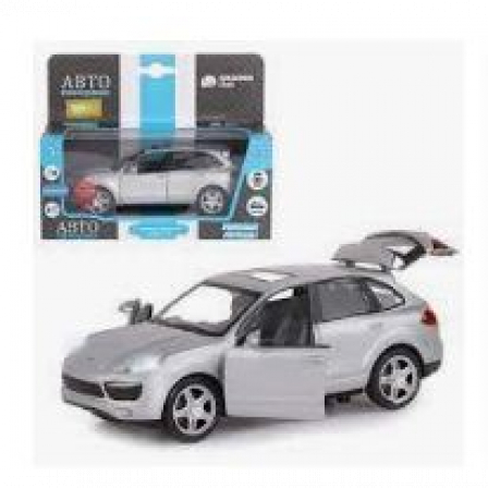 Машинка металл.ТМ "Автопанорама" 1:43 Porsche Cayenne S, серый перламутр, откр. двери, инерци
