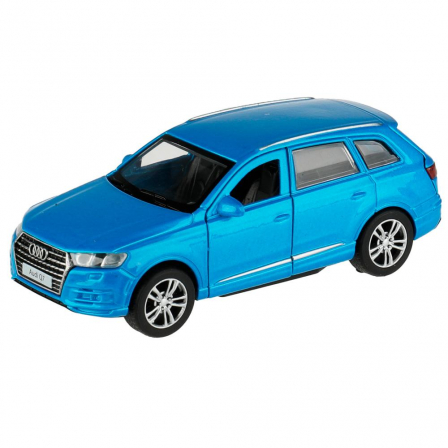Машина металл AUDI Q7 длина 12 см, двер, багаж, инер, синий, кор. Технопарк