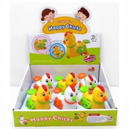 Игрушка заводная  "Курочка" в дисплее 6шт.30*26*11