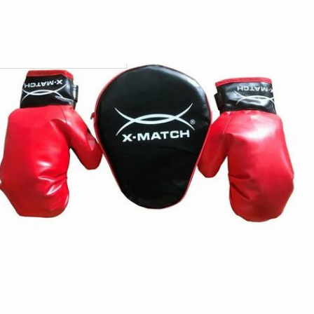Набор для бокса X-Match, перчатки 2шт, лапа, пакет