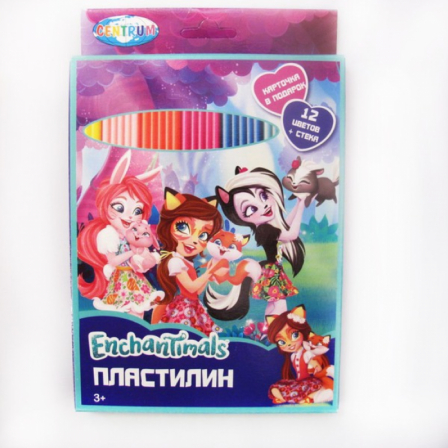 Пластилин 12 цветов "Enchantimals",