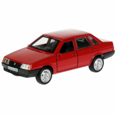 Машина металл LADA-21099 "СПУТНИК" 12 см, двери, багаж, инерц, красный, кор. Технопарк