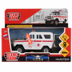 Машина металл Технопарк "UAZ HUNTER" 12см, открыв. двери, инерц.