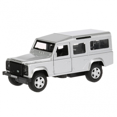 Машина металл Land Rover Defender 12см,инерц,открыв.двери серебро